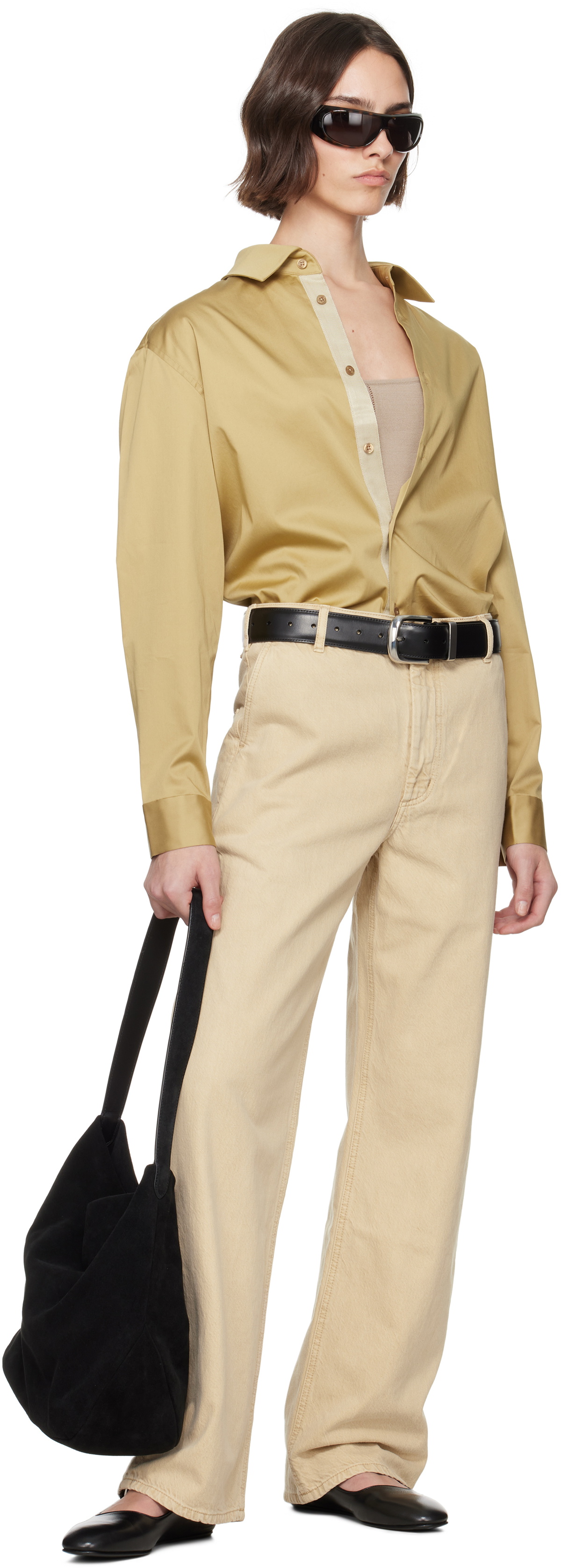 Kallmeyer Beige Column Leg Jeans