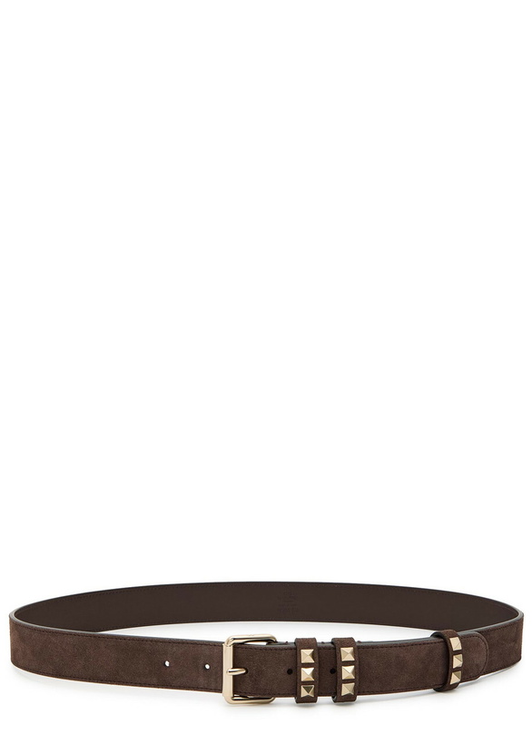 Photo: Valentino Rockstud Suede Belt Brown