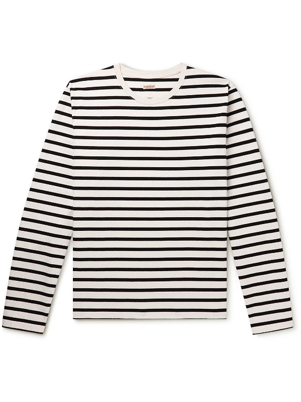 Photo: KAPITAL - Striped Printed Cotton-Jersey T-Shirt - Black