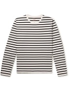 KAPITAL - Striped Printed Cotton-Jersey T-Shirt - Black