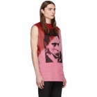 Raf Simons Pink and Red Multilayered T-Shirt