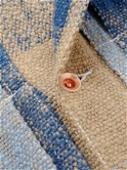 Story Mfg. - Sundae Checked Organic Cotton-Bouclé Jacket - Blue