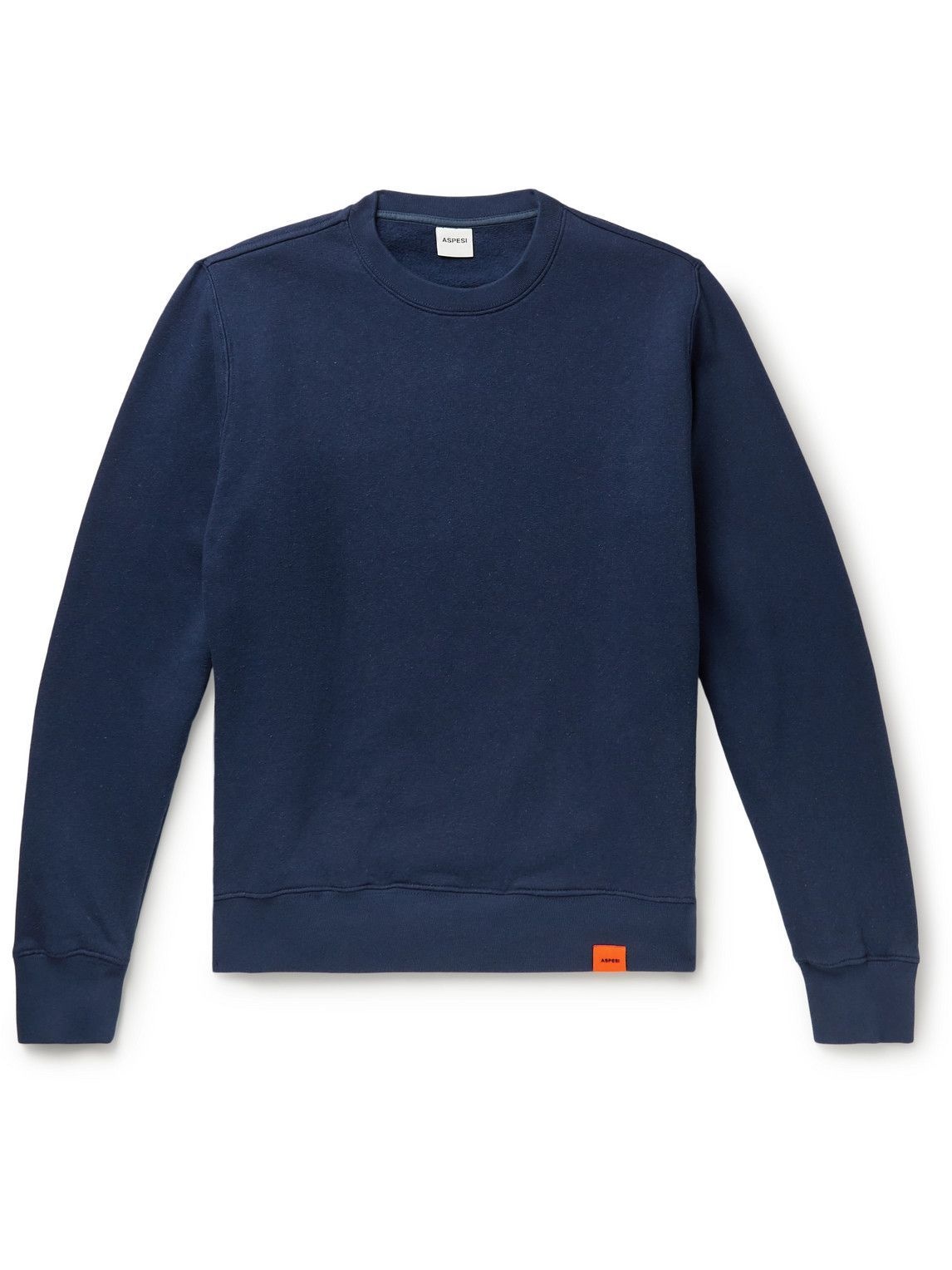 Photo: Aspesi - Brushed Recycled Cotton-Jersey Sweatshirt - Blue