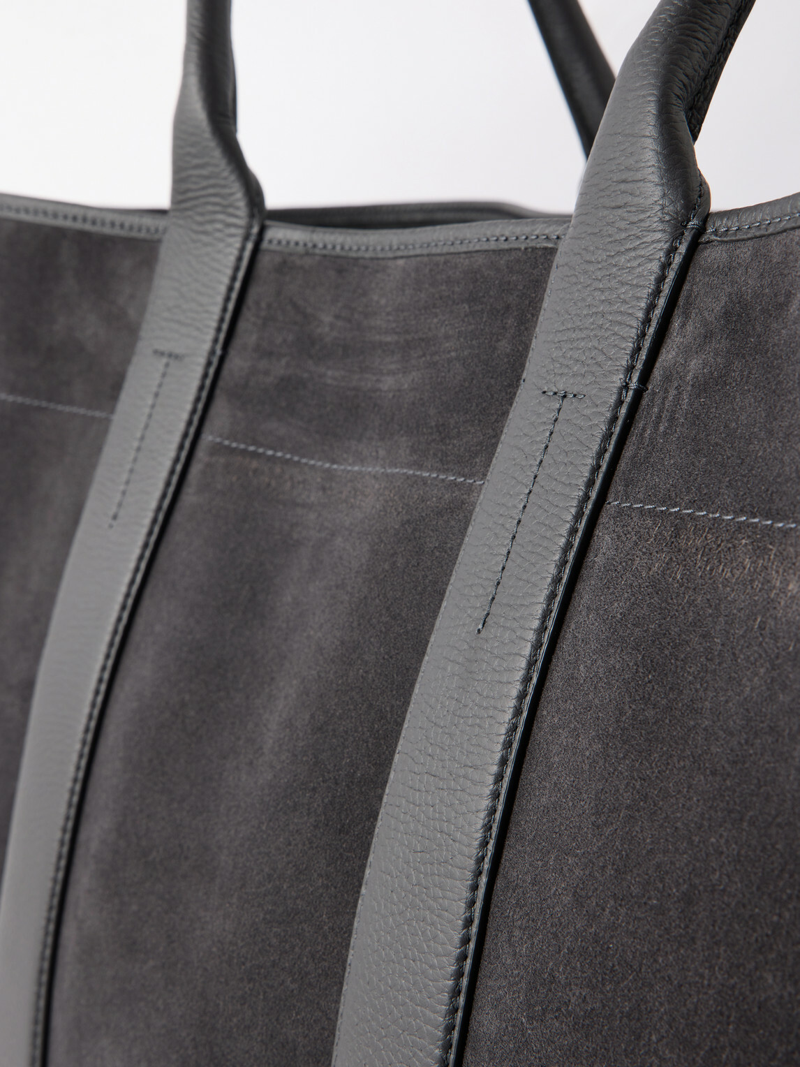 TOM FORD - Leather-Trimmed Suede Weekend Bag - Gray