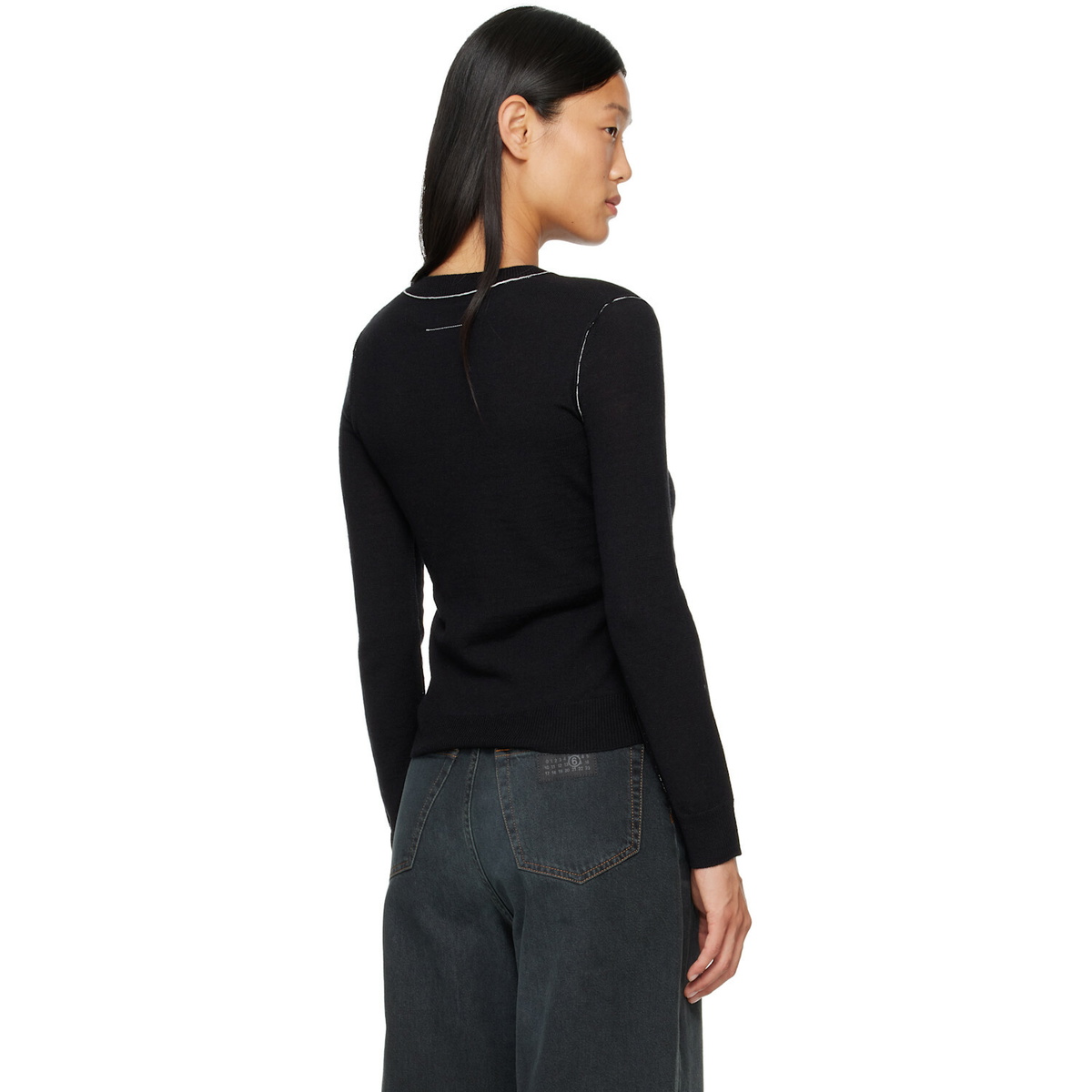 MM6 Maison Margiela Black Essentials Cardigan