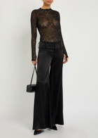 Alice + Olivia Taeyn Lace Bodysuit Black