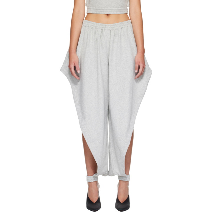 Photo: ALAÏA Gray Fleece Jersey Pointed Trousers