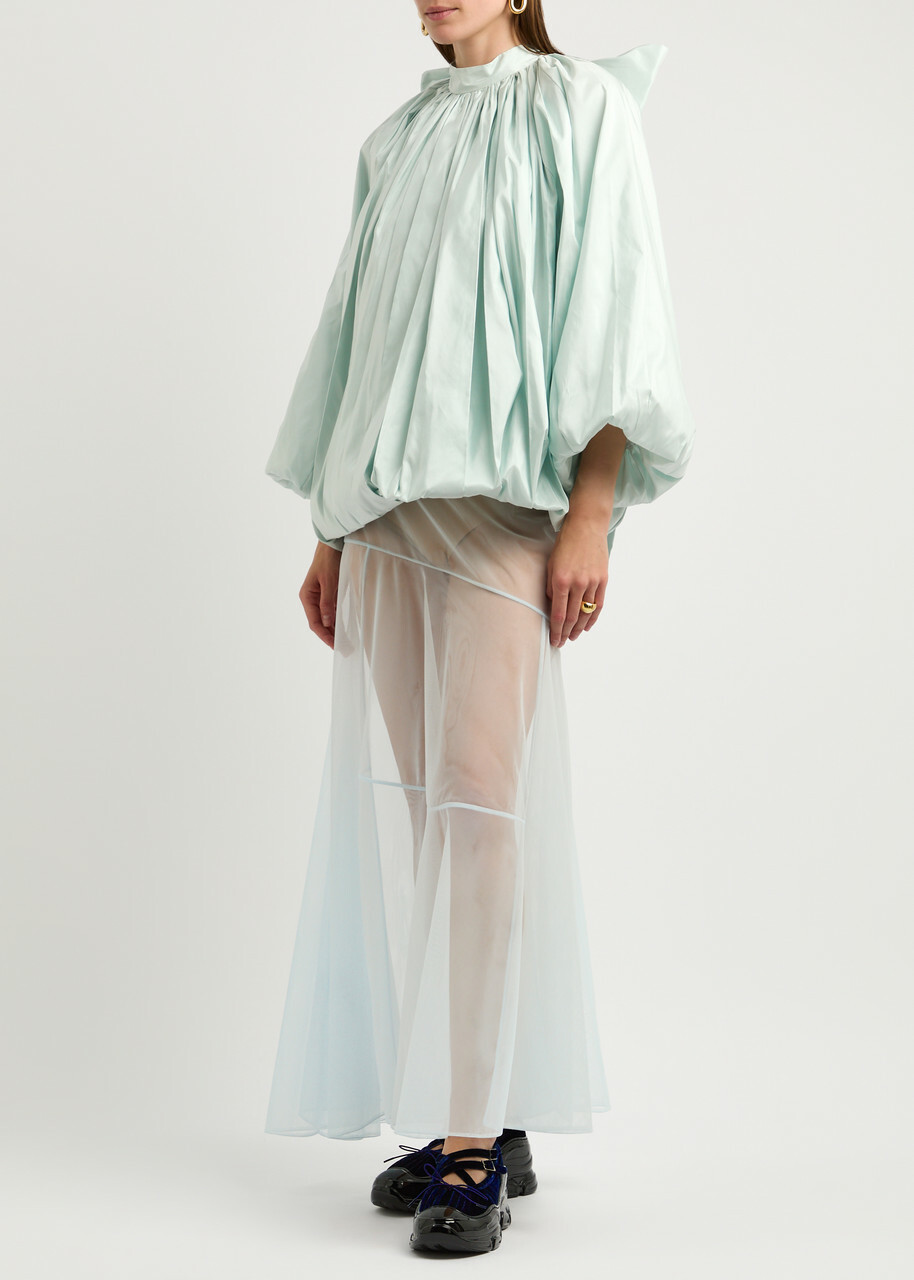 Simone Rocha Sheer Tulle Maxi Skirt Blue Light Simone Rocha
