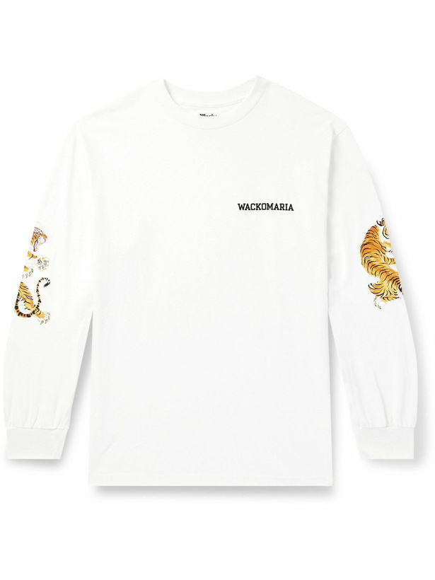 Photo: Wacko Maria - Tim Lehi Logo-Print Cotton-Jersey T-Shirt - White