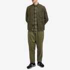 Universal Works Men's Rug Stripe Cardigan in Olive