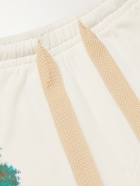 LOEWE - Paula's Ibiza Printed Loopback Cotton-Jersey Drawstring Shorts - White