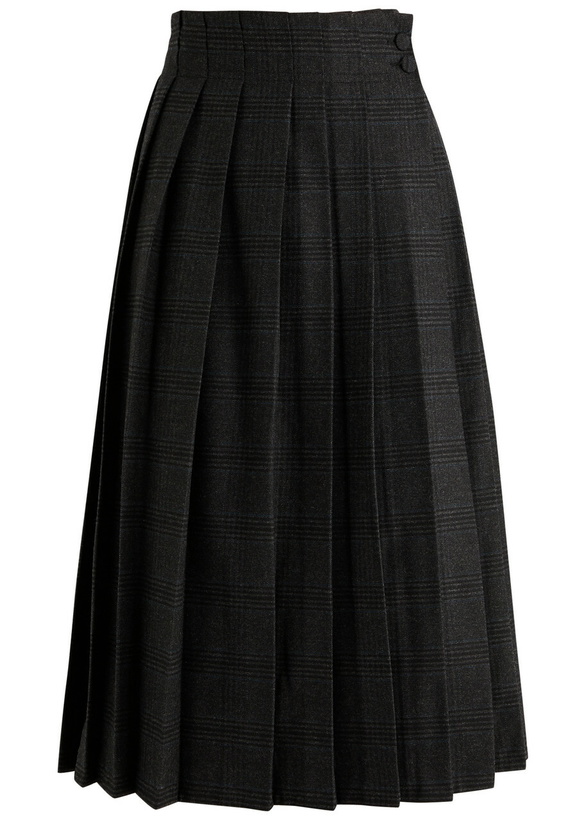 Photo: Remain BY Birger Christensen Pleated Wool-blend Midi Wrap Skirt Grey