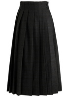 Remain BY Birger Christensen Pleated Wool-blend Midi Wrap Skirt Grey