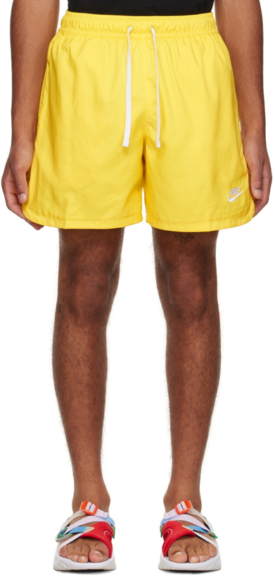 Photo: Nike Yellow NSW Essentials Flow Shorts