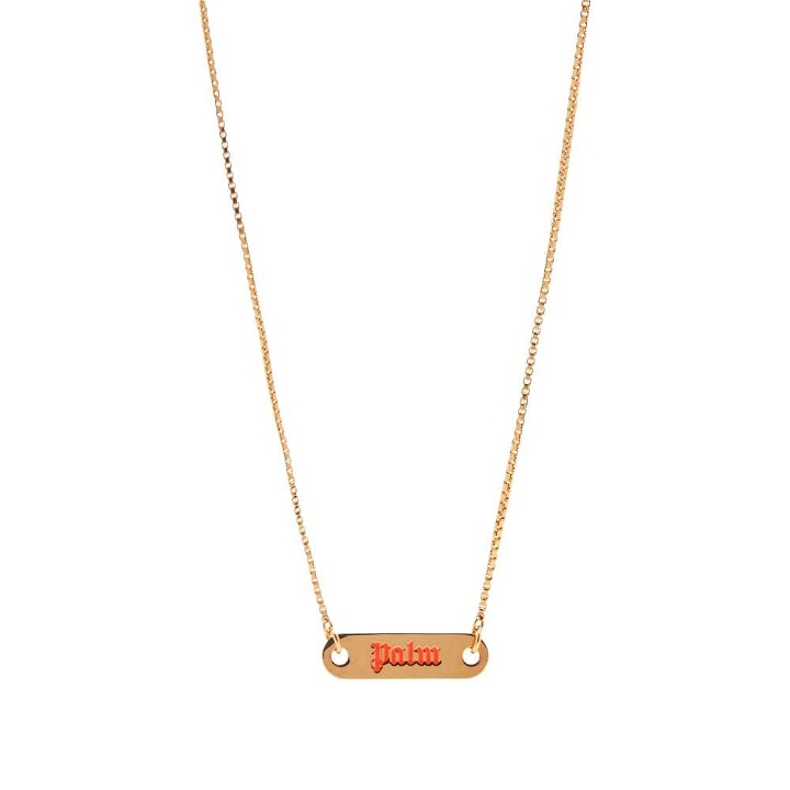 Photo: Palm Angels Logo Plate Necklace