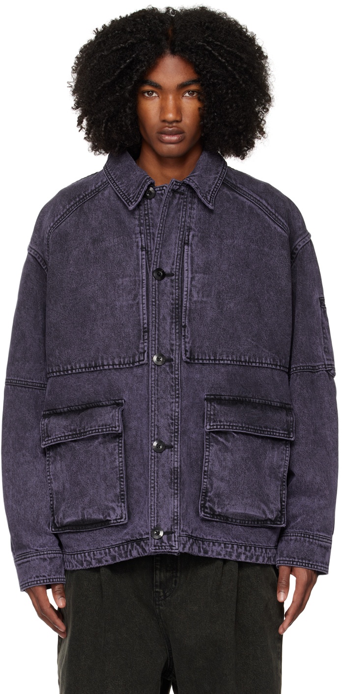 Photo: Juun.J Purple Faded Denim Jacket