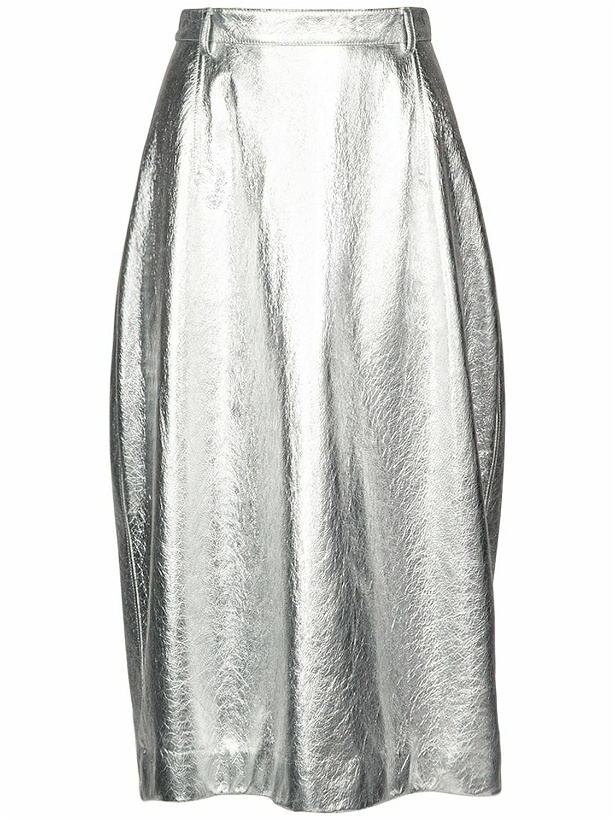 Photo: BALENCIAGA - Metallic Leather Skirt