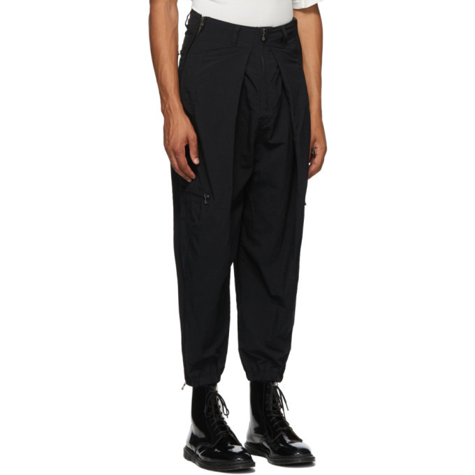 ◎2010ss Julius multi zip gimmick pants Julius Black Zip Cargo Pants Julius