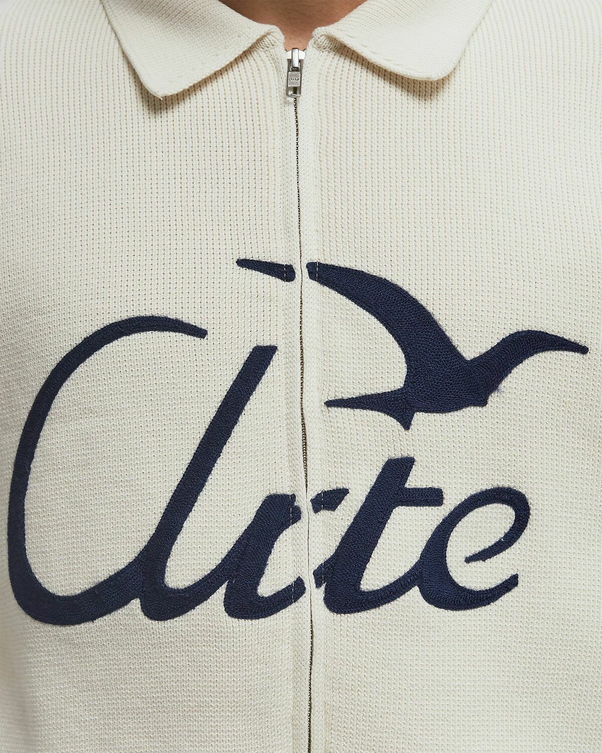 Arte Antwerp Bird logo jacket Beige Mens Pullovers/Zippers & Cardigan