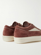 Rick Owens - Vintage Leather-Trimmed Suede Sneakers - Pink