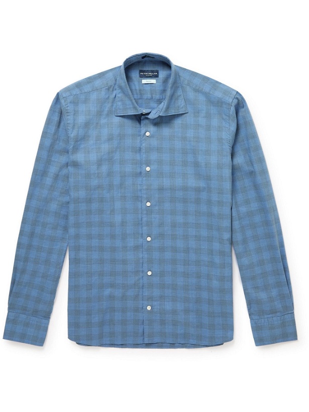 Photo: Peter Millar - Checked Cotton Shirt - Blue