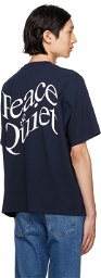 Museum of Peace & Quiet Navy Warped T-Shirt