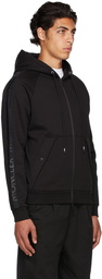 Moncler Black Logo Zip-Up Hoodie