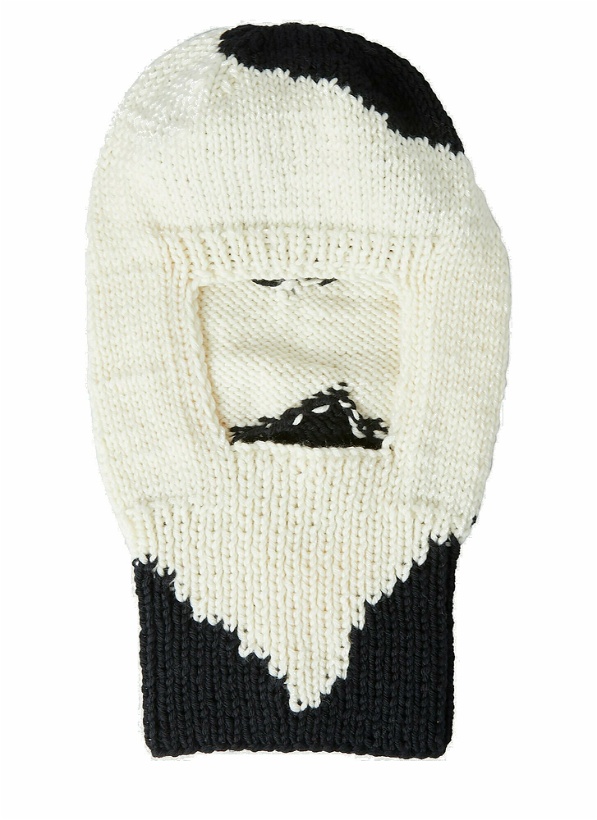 Photo: Hand Knitted Cow Balaclava in Black