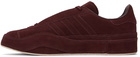 Y-3 Burgundy Gazelle Sneakers