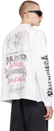 Balenciaga White DIY Metal Long Sleeve T-Shirt