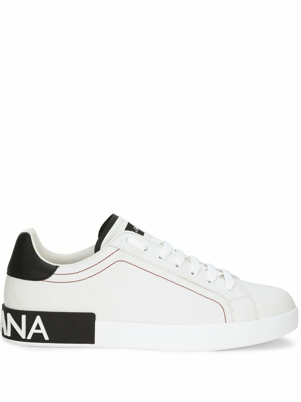 Dolce & Gabbana Black Leather Low Top Sneakers Portofino Shoes main image 0
