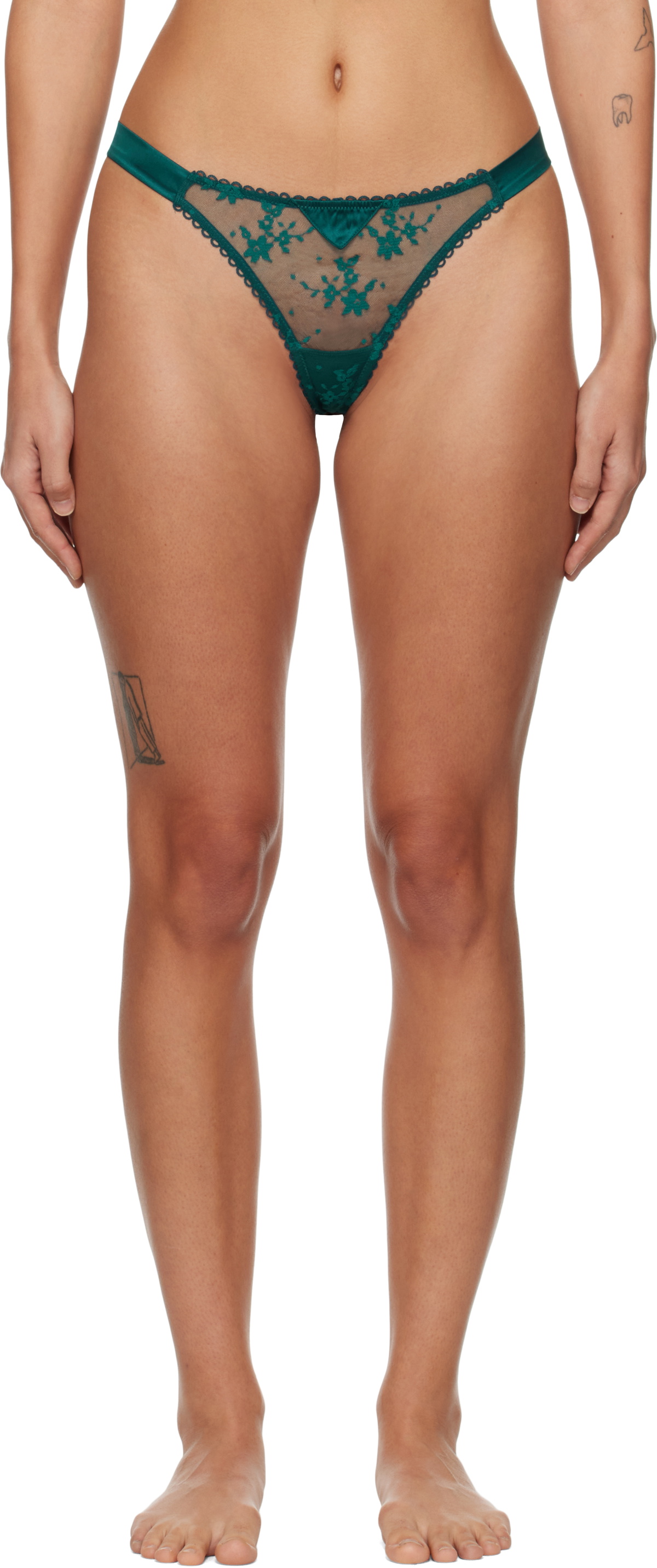 Fleur du Mal Blue Untie Me Thong