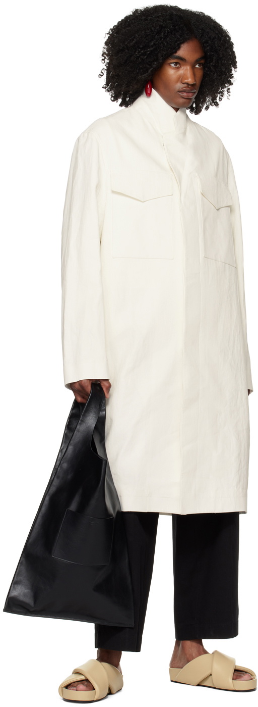 Jil Sander Red Standard Blocks Drop Earrings