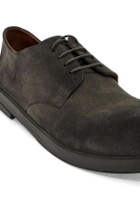 MARSELL suede pumpkin wedge lace-up shoes Grey