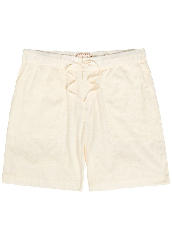 Photo: Smr Days Escubelle Embroidered Cotton-blend Shorts Ecru