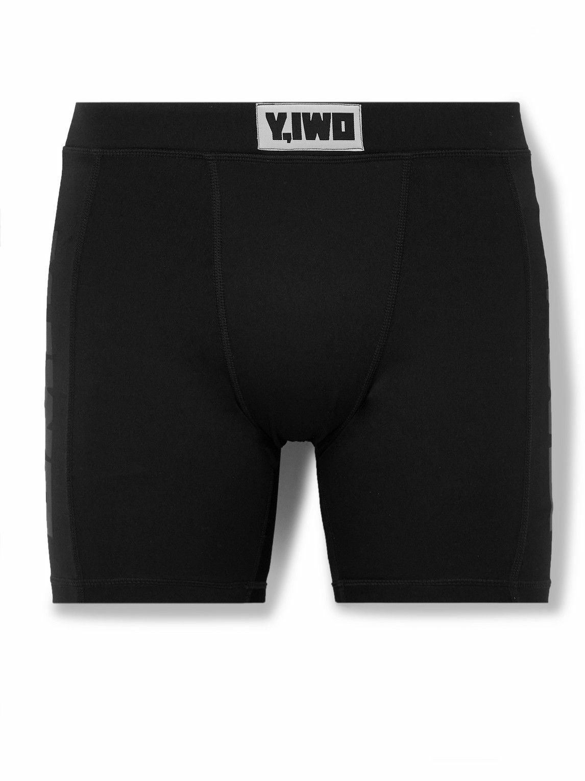 Photo: Y,IWO - Hardwear Logo-Appliquéd Stretch-Jersey Cycling Shorts - Black