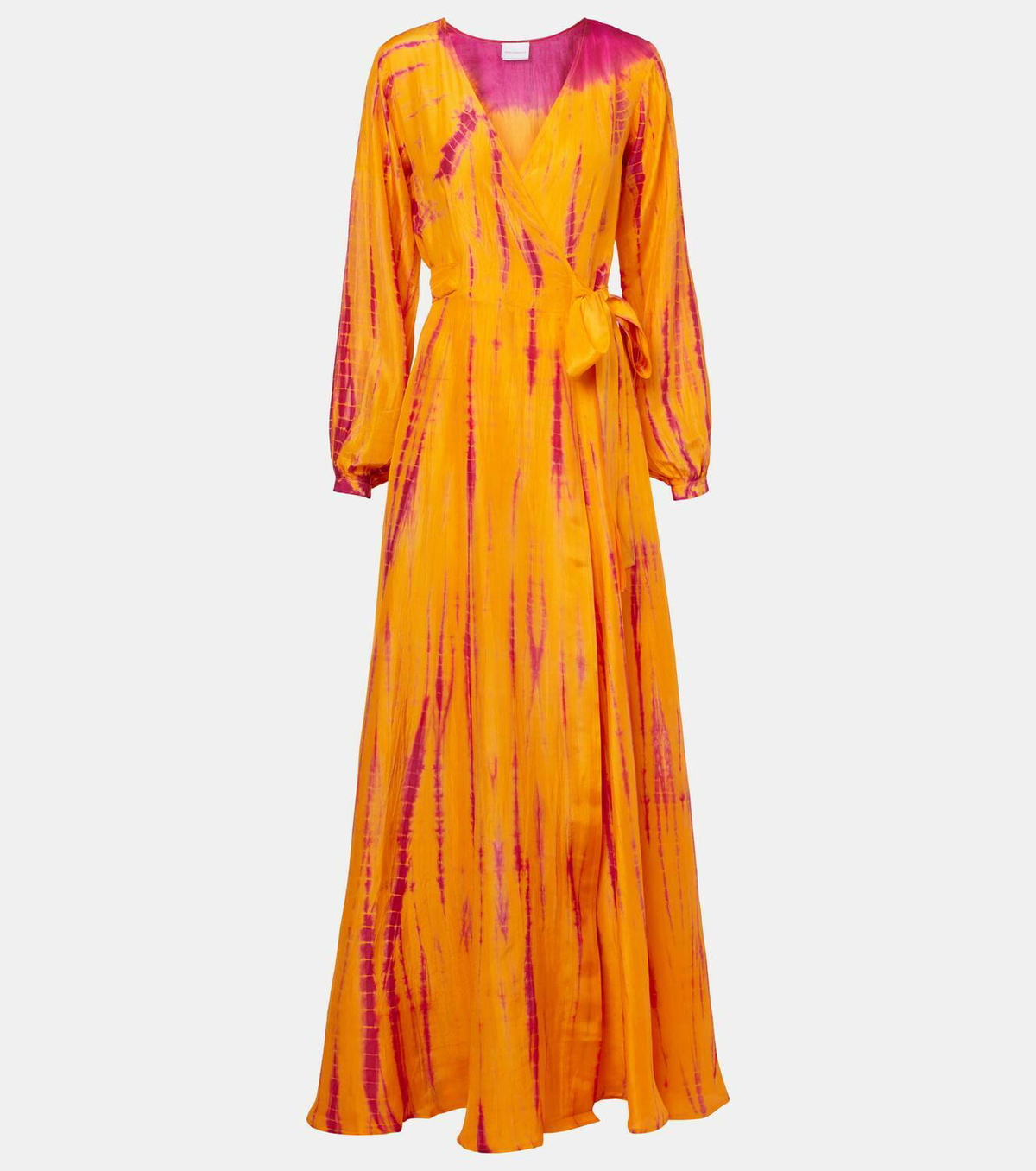 Anna Kosturova Tie-dye silk wrap dress