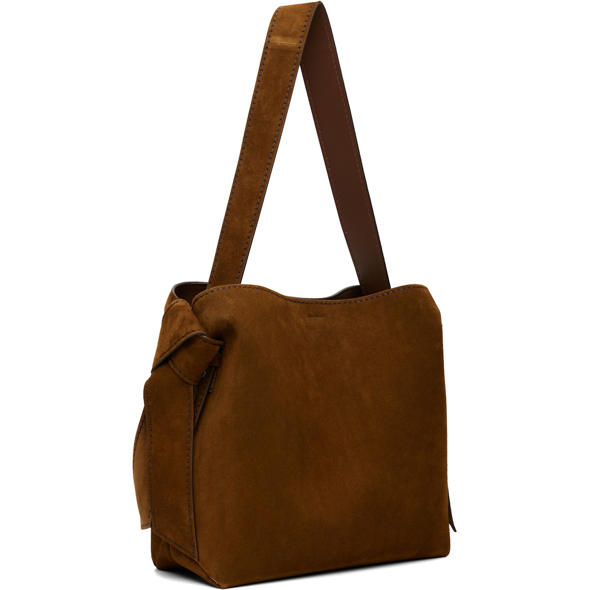 Acne Studios Brown Musubi Suede Midi Bag