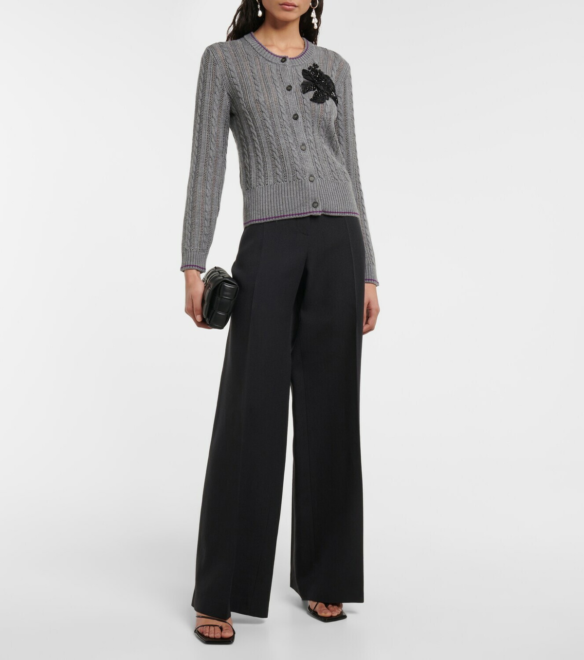 Erdem - Estelle wool and silk cardigan