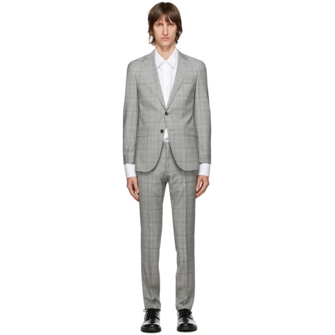 Photo: Boss Grey Checked Novan6 Ben2 Suit