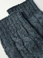 Johnstons of Elgin - Cable-Knit Donegal Cashmere-Blend Socks