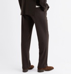 Brioni - Virgin Wool and Cashmere-Blend Suit Trousers - Brown