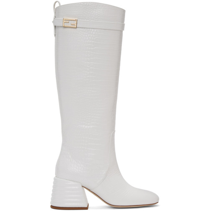 black and white fendi boots