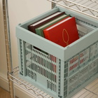 HAY Cube Recycled Colour Crate in Dusty Blue 