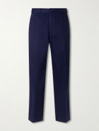 Ralph Lauren Purple label - Straight-Leg Cotton-Blend Twill Trousers - Blue