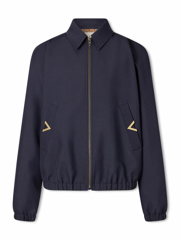 Photo: Valentino Garavani - VGold Twill Blouson Jacket - Blue
