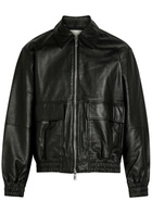 Studio Nicholson Piston Leather Jacket Black