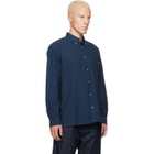 A.P.C. Blue Mateo Logo Shirt