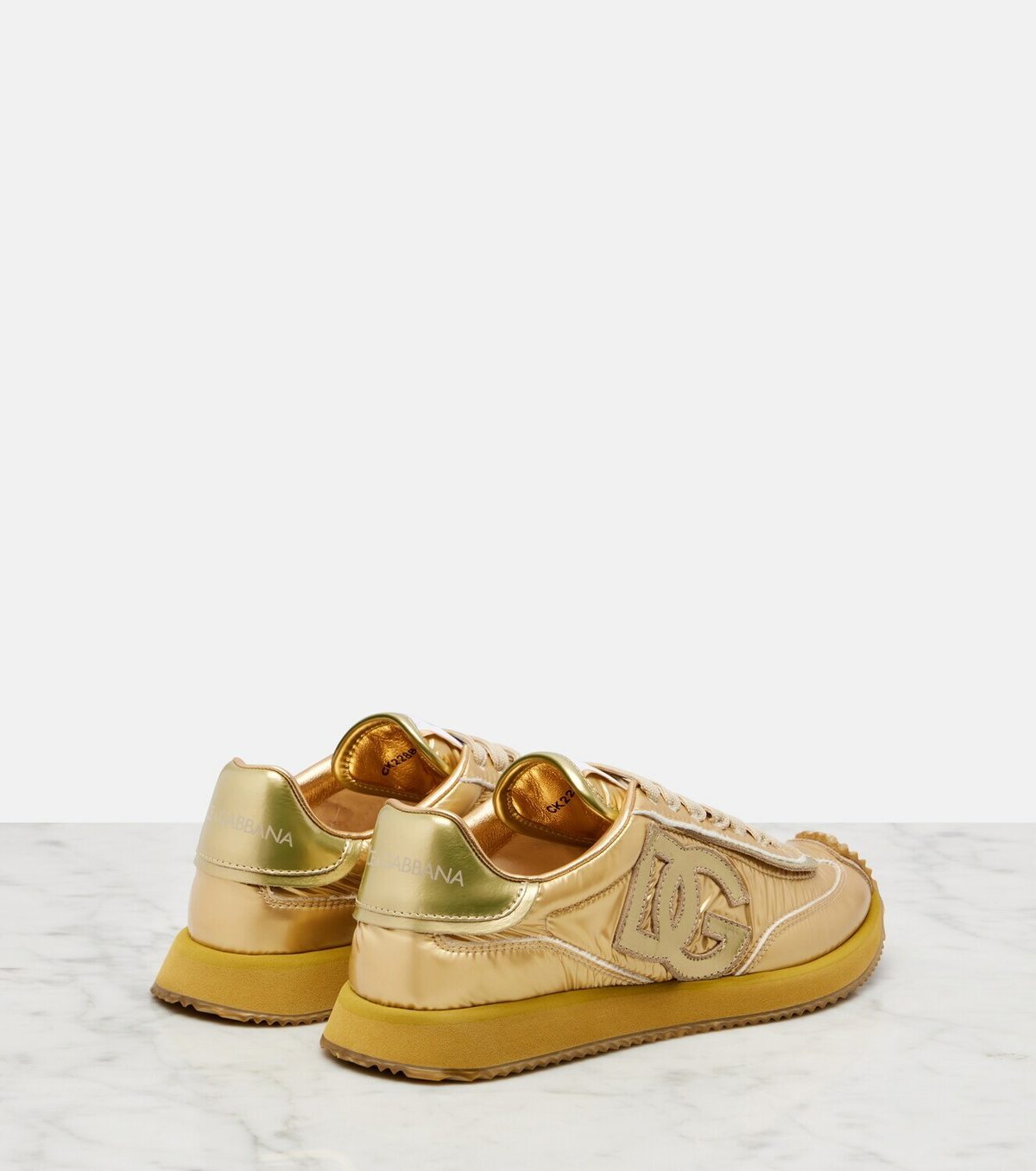 Dolce&Gabbana DG Cushion metallic leather sneakers