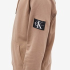 Calvin Klein Men's Monogram Sleeve Badge Hoody in Warm Toffee